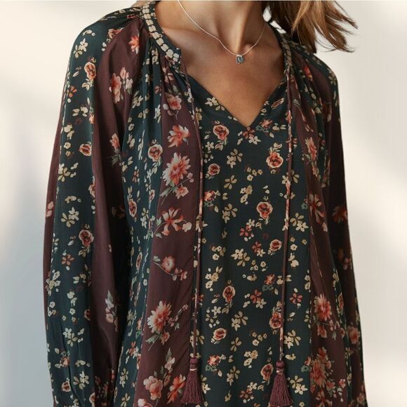 TOLANI Belle Jardin Boho Floral Blouse XL - Picture 7 of 8